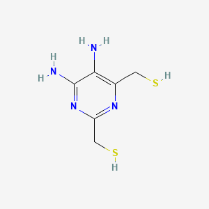 molecular formula C6H10N4S2 B7794572 [5,6-Diamino-2-(sulfanylmethyl)pyrimidin-4-yl]methanethiol CAS No. 887571-02-0
