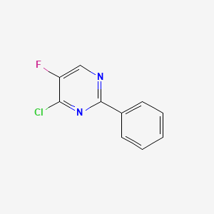 molecular formula C10H6ClFN2 B7794594 4-Chloro-5-fluoro-2-phenylpyrimidine 