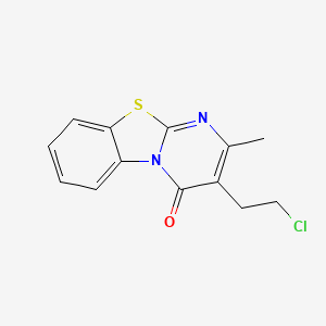molecular formula C13H11ClN2OS B7794656 3-(2-chloroethyl)-2-methyl-4H-pyrimido[2,1-b][1,3]benzothiazol-4-one CAS No. 86487-49-2