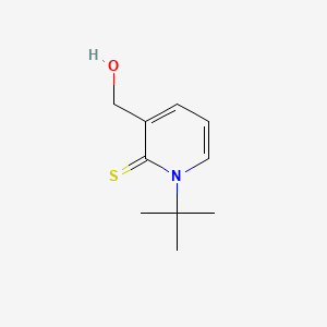 molecular formula C10H15NOS B7794662 1-tert-butyl-3-(hydroxymethyl)pyridine-2(1H)-thione CAS No. 887573-15-1