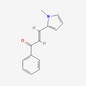 molecular formula C14H13NO B7794670 (E)-beta-(1-Methyl-1H-pyrrole-2-yl)acrylophenone CAS No. 22563-51-5