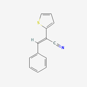 molecular formula C13H9NS B7794707 (E)-3-phenyl-2-thiophen-2-ylprop-2-enenitrile CAS No. 37033-97-9