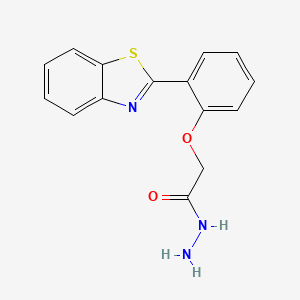 molecular formula C15H13N3O2S B7794750 2-[2-(1,3-Benzothiazol-2-yl)phenoxy]acetohydrazide CAS No. 887576-90-1
