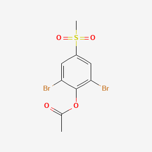 molecular formula C9H8Br2O4S B7794753 (2,6-Dibromo-4-methylsulfonylphenyl) acetate CAS No. 20951-09-1