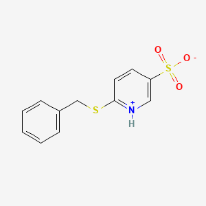 molecular formula C12H11NO3S2 B7794764 6-Benzylsulfanylpyridin-1-ium-3-sulfonate 