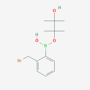 [2-(Bromomethyl)phenyl]-(3-hydroxy-2,3-dimethylbutan-2-yl)oxyborinic acid