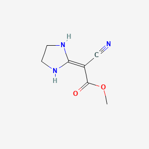 molecular formula C7H9N3O2 B7794834 Methyl cyano(imidazolidin-2-ylidene)acetate CAS No. 91912-29-7