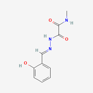molecular formula C10H11N3O3 B7794924 2-[2-(2-hydroxybenzylidene)hydrazino]-N-methyl-2-oxoacetamide 