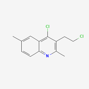 molecular formula C13H13Cl2N B7794949 4-Chloro-3-(2-chloroethyl)-2,6-dimethylquinoline CAS No. 57521-20-7