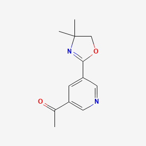 1-[5-(4,4-Dimethyl-4,5-dihydro-1,3-oxazol-2-yl)pyridin-3-yl]ethanone
