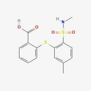 2-({5-Methyl-2-[(methylamino)sulfonyl]phenyl}sulfanyl)benzoic acid