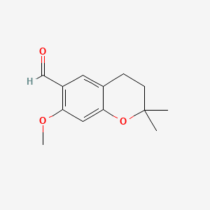 molecular formula C13H16O3 B7794986 7-Methoxy-2,2-dimethylchromane-6-carbaldehyde CAS No. 97024-29-8