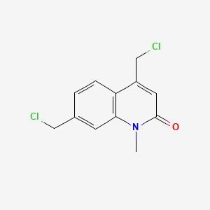 molecular formula C12H11Cl2NO B7794994 4,7-bis(chloromethyl)-1-methyl-2(1H)-quinolinone CAS No. 887584-92-1