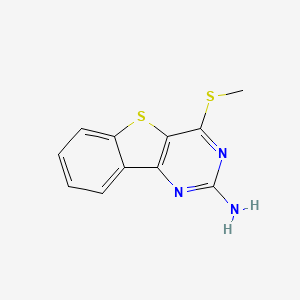 molecular formula C11H9N3S2 B7795003 4-(Methylsulfanyl)[1]benzothieno[3,2-d]pyrimidin-2-ylamine CAS No. 887585-07-1