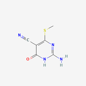molecular formula C6H6N4OS B7795011 2-Amino-4-hydroxy-6-(methylsulfanyl)-5-pyrimidinecarbonitrile CAS No. 887585-15-1