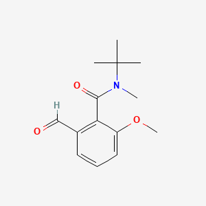 molecular formula C14H19NO3 B7795016 N-(tert-butyl)-2-formyl-6-methoxy-N-methylbenzamide CAS No. 887585-36-6