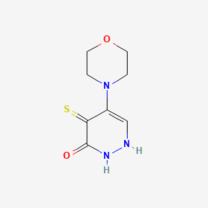 molecular formula C8H11N3O2S B7795022 5-(4-morpholinyl)-4-sulfanyl-3(2H)-pyridazinone CAS No. 21131-07-7