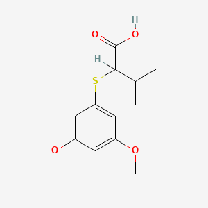 molecular formula C13H18O4S B7795027 2-[(3,5-Dimethoxyphenyl)sulfanyl]-3-methylbutanoic acid CAS No. 887585-79-7