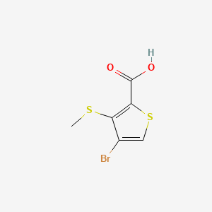 molecular formula C6H5BrO2S2 B7795029 4-Bromo-3-(methylsulfanyl)thiophene-2-carboxylic acid CAS No. 887585-86-6