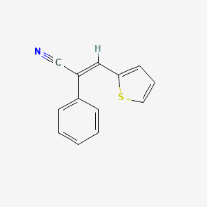 molecular formula C13H9NS B7795043 alpha-Phenyl-beta-(2-thienyl)acrylonitrile 