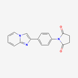 molecular formula C17H13N3O2 B7795054 1-(4-Imidazo[1,2-a]pyridin-2-ylphenyl)-2,5-pyrrolidinedione 