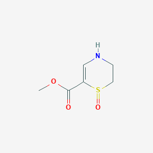 molecular formula C6H9NO3S B7795081 methyl 3,4-dihydro-2H-1,4-thiazine-6-carboxylate 1-oxide 