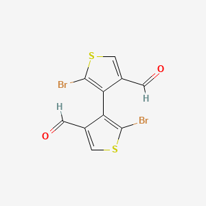 5-Bromo-4-(2-bromo-4-formylthiophen-3-yl)thiophene-3-carbaldehyde
