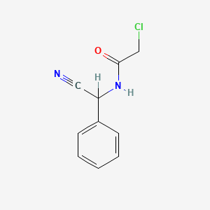 molecular formula C10H9ClN2O B7795099 2-chloro-N-[cyano(phenyl)methyl]acetamide CAS No. 78735-07-6