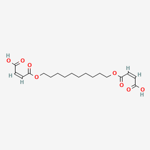 molecular formula C18H26O8 B7795184 4-({10-[(3-Carboxyacryloyl)oxy]decyl}oxy)-4-oxobut-2-enoic acid CAS No. 215189-62-1