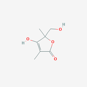 molecular formula C7H10O4 B7795192 4-hydroxy-5-(hydroxymethyl)-3,5-dimethylfuran-2(5H)-one 