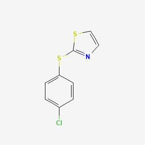 molecular formula C9H6ClNS2 B7795193 2-[(4-Chlorophenyl)sulfanyl]-1,3-thiazole CAS No. 73120-23-7