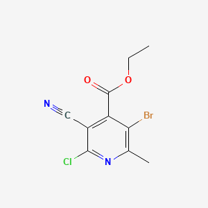 molecular formula C10H8BrClN2O2 B7795196 Ethyl 3-bromo-6-chloro-5-cyano-2-methylisonicotinate CAS No. 887584-32-9