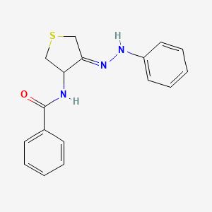 N-[(4Z)-4-(2-phenylhydrazinylidene)tetrahydrothiophen-3-yl]benzamide