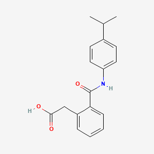 molecular formula C18H19NO3 B7795236 2-(2-(N-(4-(Isopropyl)phenyl)carbamoyl)phenyl)acetic acid CAS No. 6477-14-1