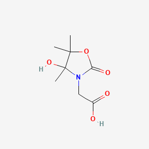 molecular formula C8H13NO5 B7795268 (4-Hydroxy-4,5,5-trimethyl-2-oxo-1,3-oxazolidin-3-yl)acetate 