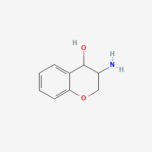 molecular formula C9H11NO2 B7795274 3-Amino-3,4-dihydro-2h-1-benzopyran-4-ol CAS No. 33607-86-2