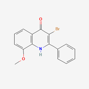 molecular formula C16H12BrNO2 B7795401 3-Bromo-8-methoxy-2-phenylquinolin-4-ol CAS No. 887580-32-7