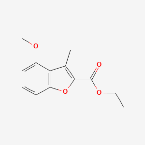 molecular formula C13H14O4 B7795407 Ethyl 4-methoxy-3-methylbenzofuran-2-carboxylate CAS No. 3781-71-3