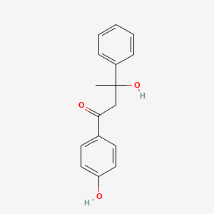 molecular formula C16H16O3 B7795421 3-Hydroxy-1-(4-hydroxyphenyl)-3-phenyl-1-butanone CAS No. 887579-87-5