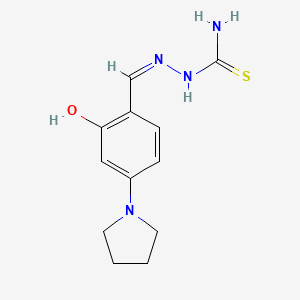 molecular formula C12H16N4OS B7795429 2-Hydroxy-4-(1-pyrrolidinyl)benzaldehydethiosemicarbazone 