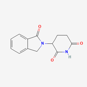 molecular formula C13H12N2O3 B7795524 3-(1,3-Dihydro-1-oxo-2h-isoindol-2-yl)-2,6-piperidinedione CAS No. 103794-93-0