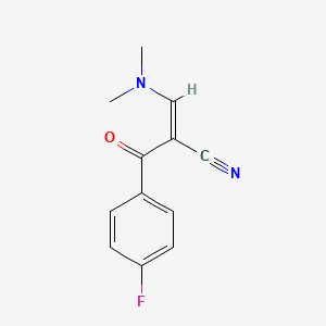molecular formula C12H11FN2O B7795573 2-(4-Fluorobenzoyl)-3-(dimethylamino)acrylonitrile 