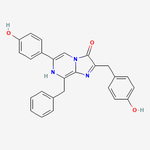 8-benzyl-6-(4-hydroxyphenyl)-2-[(4-hydroxyphenyl)methyl]-7H-imidazo[1,2-a]pyrazin-3-one