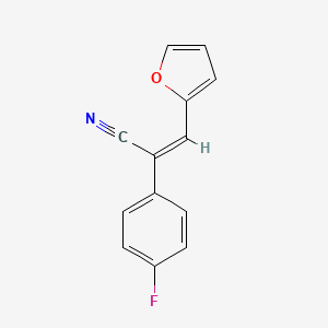 molecular formula C13H8FNO B7795703 Benzeneacetonitrile,4-fluoro-a-(2-furanylmethylene)-, (aE)- 