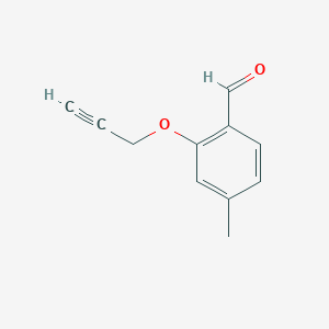 molecular formula C11H10O2 B7795711 4-甲基-2-(丙-2-炔-1-氧基)苯甲醛 