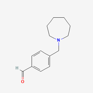 molecular formula C14H19NO B7795729 4-(Azepan-1-ylmethyl)benzaldehyde 