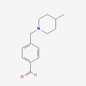 molecular formula C14H19NO B7795736 4-((4-Methylpiperidin-1-yl)methyl)benzaldehyde 