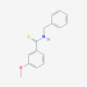 molecular formula C15H15NOS B7795858 N-benzyl-3-methoxybenzenecarbothioamide 