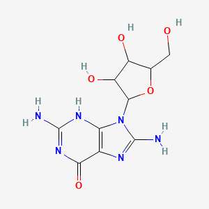 molecular formula C10H14N6O5 B7795914 CID 259808 