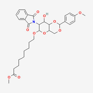 8-Methoxycarbonyloctyl-2-deoxy-2-phthalimido-4,6-O-(methoxybenzylidene)-beta-D-glucopyranoside